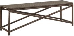 vidaXL Bancă de grădină, maro, 120 cm, poliratan (46212)