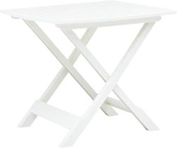 vidaXL Masă de grădină pliabilă, alb, 79 x 72 x 70 cm, plastic (48790)