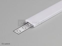 Topmet LED profil fedél "C" klikk opál 3000mm (76650038)