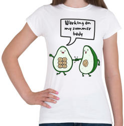 printfashion Working on my summer body - Női póló - Fehér (2467198)
