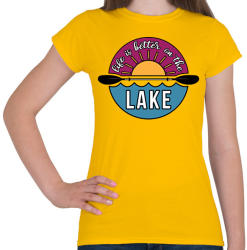 printfashion Jobb a vizen lenni - Női póló - Sárga (2463057)