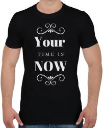 printfashion Your time is now - Férfi póló - Fekete (2474847)