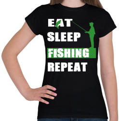 printfashion Fishing soul - Női póló - Fekete (2460568)