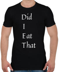 printfashion DIET - Did I Eat That - Férfi póló - Fekete (2464342)