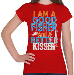 printfashion Good fisher - Női póló - Piros (2460955)