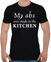 printfashion My abs were made in the kitchen - Férfi póló - Fekete (2467210)