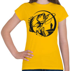 printfashion Csak a ponty! - Női póló - Sárga (2457327)