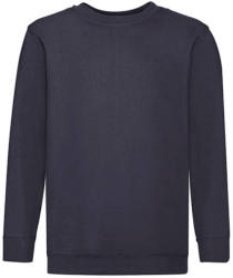 Fruit of the Loom Gyerek Pulóver Hosszú ujjú Fruit of the Loom Classic Set-In Sweat Kids - 164 (14-15), Mély sötétkék (navy)