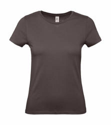 B and C Női rövid ujjú póló B&C #E150 /women T-Shirt -XS, Barna medve