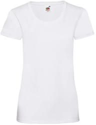 Fruit of the Loom Női póló Csapott ujjú Fruit of the Loom Valueweight T Lady-Fit - L (14), Fehér