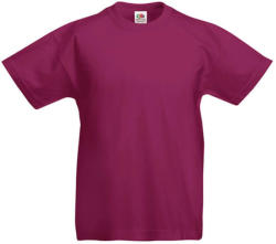 Fruit of the Loom Gyerek póló Rövid ujjú Fruit of the Loom Original T Kids - 116 (5-6), Burgundi vörös