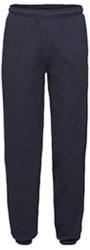 Fruit of the Loom Uniszex Tréningnadrág Hosszú Fruit of the Loom Elasticated Cuff Jog Pants - L, Mély sötétkék (navy)