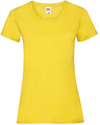 Fruit of the Loom Női póló Csapott ujjú Fruit of the Loom Valueweight T Lady-Fit - XS (8), Sárga
