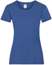 Fruit of the Loom Női póló Csapott ujjú Fruit of the Loom Valueweight T Lady-Fit - XS (8), Retró Heather Királykék