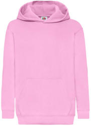 Fruit of the Loom Gyerek Pulóver Kapucnis Hosszú ujjú Fruit of the Loom Classic Hooded Sweat Kids - 164 (14-15), Világos rózsaszín (pink)