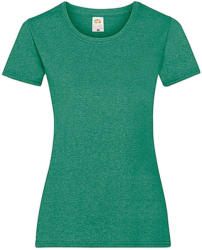 Fruit of the Loom Női póló Csapott ujjú Fruit of the Loom Valueweight T Lady-Fit - XS (8), Retró Heather Zöld