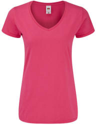 Fruit of the Loom Női rövid ujjú póló Fruit of the Loom Ladies' Iconic 150 V Neck T -XS, Fuchsia