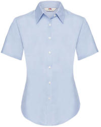 Fruit of the Loom Női Blúz Rövid ujjú Fruit of the Loom Oxford Shirt Short Sleeve Lady-Fit - 3XL, Oxford kék