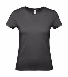 B and C Női rövid ujjú póló B&C #E150 /women T-Shirt -XS, Teljesen fekete