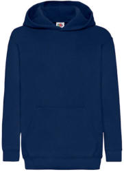 Fruit of the Loom Gyerek Pulóver Kapucnis Hosszú ujjú Fruit of the Loom Classic Hooded Sweat Kids - 116 (5-6), Sötétkék (navy)