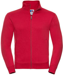 Russell Férfi pulóver hosszú ujjú Russell Europe Men's Authentic Sweat Jacket - L, Piros