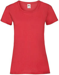 Fruit of the Loom Női póló Csapott ujjú Fruit of the Loom Valueweight T Lady-Fit - L (14), Piros