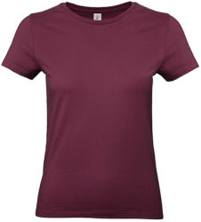 B and C Női rövid ujjú póló B&C #E190 /women T-Shirt -2XL, Burgundi vörös