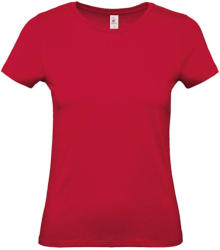B and C Női rövid ujjú póló B&C #E150 /women T-Shirt -XS, Mély piros