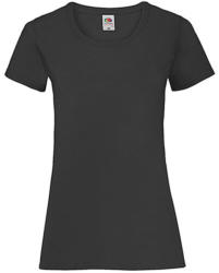 Fruit of the Loom Női póló Csapott ujjú Fruit of the Loom Valueweight T Lady-Fit - S (10), Fekete