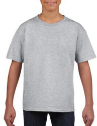 Gildan Gyerek póló Rövid ujjú Gildan Softstyle Youth T-Shirt - S (110/116), Sportszürke
