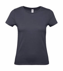 B and C Női rövid ujjú póló B&C #E150 /women T-Shirt -S, Világos sötétkék (navy)