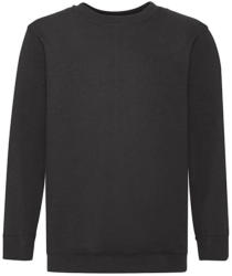 Fruit of the Loom Gyerek Pulóver Hosszú ujjú Fruit of the Loom Classic Set-In Sweat Kids - 104 (3-4), Fekete