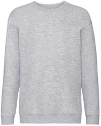 Fruit of the Loom Gyerek Pulóver Hosszú ujjú Fruit of the Loom Premium Set-In Sweat Kids - 164 (14-15), Heather szürke