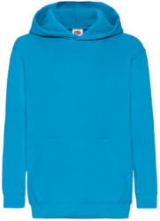 Fruit of the Loom Gyerek Pulóver Kapucnis Hosszú ujjú Fruit of the Loom Classic Hooded Sweat Kids - 116 (5-6), Azur kék