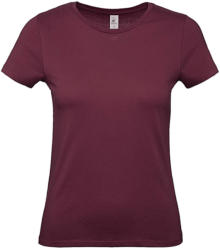 B and C Női rövid ujjú póló B&C #E150 /women T-Shirt -M, Burgundi vörös