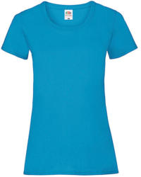 Fruit of the Loom Női póló Csapott ujjú Fruit of the Loom Valueweight T Lady-Fit - M (12), Azur kék