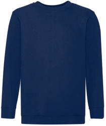 Fruit of the Loom Gyerek Pulóver Hosszú ujjú Fruit of the Loom Classic Set-In Sweat Kids - 128 (7-8), Sötétkék (navy)