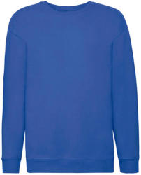 Fruit of the Loom Gyerek Pulóver Hosszú ujjú Fruit of the Loom Premium Set-In Sweat Kids - 164 (14-15), Királykék