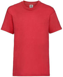 Fruit of the Loom Gyerek póló Rövid ujjú Fruit of the Loom Valueweight T Kids - 116 (5-6), Piros
