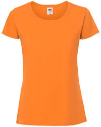 Fruit of the Loom Női póló Rövid ujjú Fruit of the Loom Lady-Fit Ringspun Premium T - XS, Narancssárga