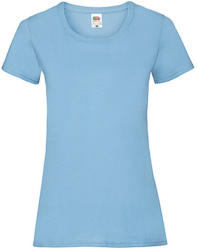 Fruit of the Loom Női póló Csapott ujjú Fruit of the Loom Valueweight T Lady-Fit - XL (16), Ég kék
