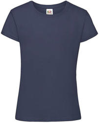 Fruit of the Loom Gyerek póló Rövid ujjú Fruit of the Loom Sofspun T Girls - 116 (5-6), Sötétkék (navy)