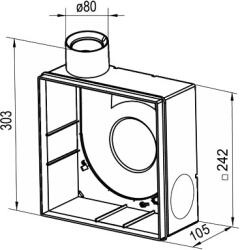 Blauberg BP 80 VALEO egycsöves ventilátorok falba való beépítéshez (6737)