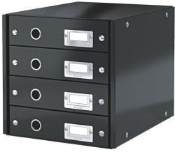 LEITZ Irattároló, laminált karton, 4 fiókos, LEITZ Click&Store , fekete (E60490095)