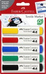 Faber-Castell Marker pentru textile 5 buc/set standard, FABER-CASTELL (FC159520)