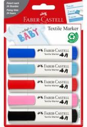 Faber-Castell Marker pentru textile 5 buc/set rosu-albastru, FABER-CASTELL (FC159530)