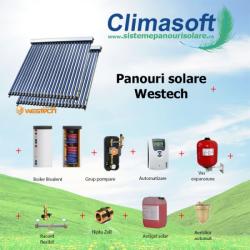 Westech Pachet Westech HY-H58 panouri solare cu 60 tuburi vidate si boiler bivalent 500 litri (PAC.HY-H30x2-B500)