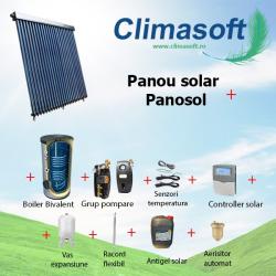 Panosol Pachet Panosol 4P Confort panou solar 25 tuburi vidate cu boiler bivalent 200 litri (C.204)