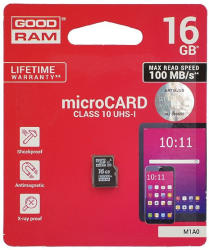 GOODRAM microSDHC 16GB UHS-1/C10 M1A0-0160R12