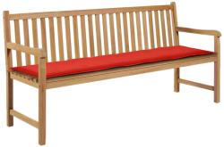 vidaXL Pernă de bancă de grădină, roșu, 180x50x3 cm, textil oxford (43212)